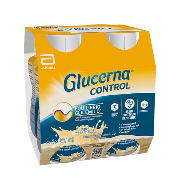 Glucerna Control Equilibrio Glicemico Pasto Sostitutivo Controllo Del Peso Gusto Vaniglia 4x220ml