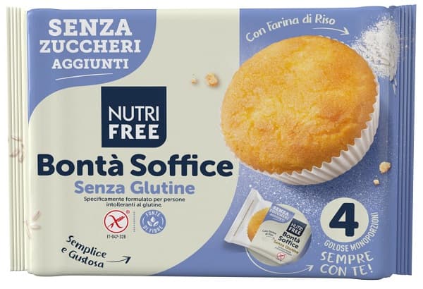 Nutrifree Bonta' Soffice Senza Zuccheri Aggiunti 4 Pezzi Da 35 G