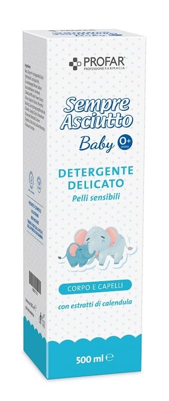 Profar Sempre Asciutto Detergente Delicato Corpo Capelli Baby 500 Ml