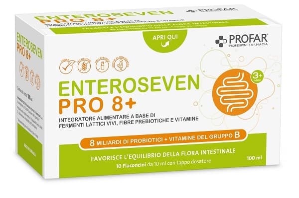 Profar Enteroseven Pro 8+ 10 Flaconcini Da 10 Ml
