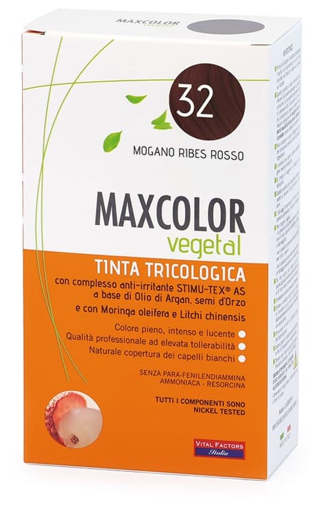 Vital Factors MaxColor Vegetal Tinta Tricologica 32 Mogano Ribes Rosso