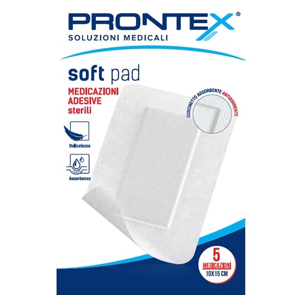 Medicazione Adesiva Sterile Prontex Soft Pad 10 X15 Cm 5 Pezzi