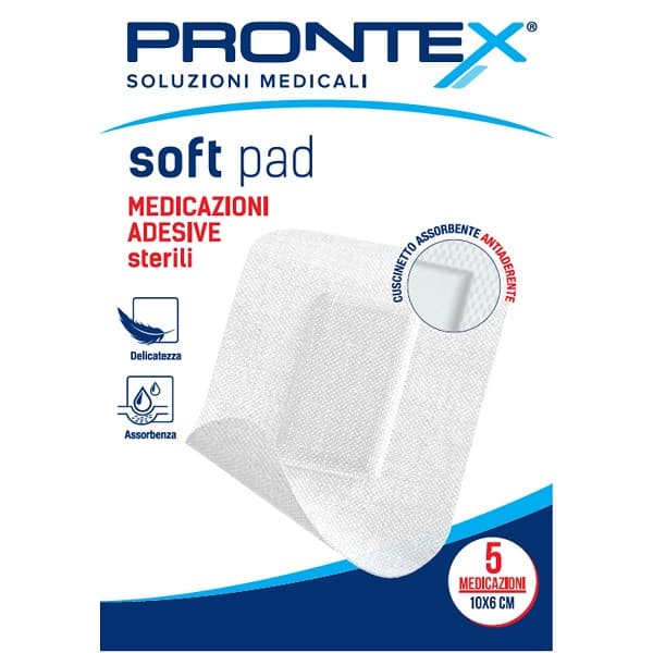 Medicazione Adesiva Sterile Prontex Soft Pad 10 X6 Cm 5 Pezzi