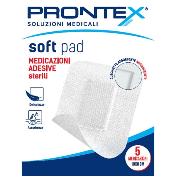 Medicazione Adesiva Sterile Prontex Soft Pad 10 X8 Cm 5 Pezzi