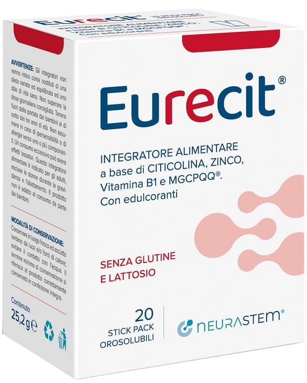 Eurecit 20 Stick Pack Orosolubili Da 1,26 G