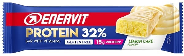 Enervit Protein 32% Lemon Cake 40g Barretta Proteica per Massa Muscolare