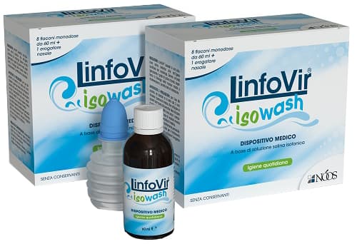Soluzione Salina Isotonica Linfovir Isowash 2 Astucci Da 8 Flaconi Da 60 Ml