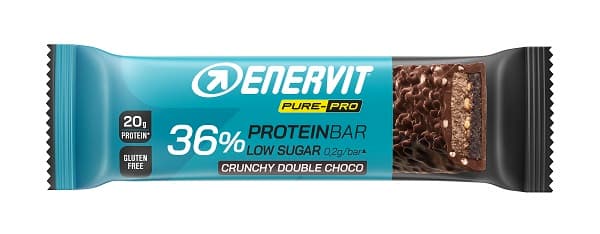 Enervit Pure Pro Barretta Proteica Post-Allenamento 36% Crunchy Double Choco 55 gr