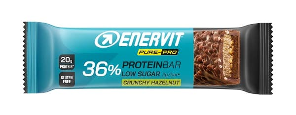Enervit Pure Pro Barretta Proteica Post-Allenamento 36% Crunchy Hazelnut e Cioccolato al Latte 55 gr