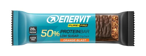 Enervit Pure-Pro 50% Protein Bar Barretta Proteica Cioccolato Fondente e Arancia Orange Blast 55 gr