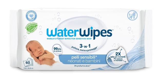 Waterwipes BIO Baby Salviette Detergenti per Neonati 60 Pezzi