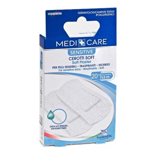 Gammadis Farmaceutici Medicare - Cerotti Soft Sensitive 3 x 7 cm, 20 cerotti