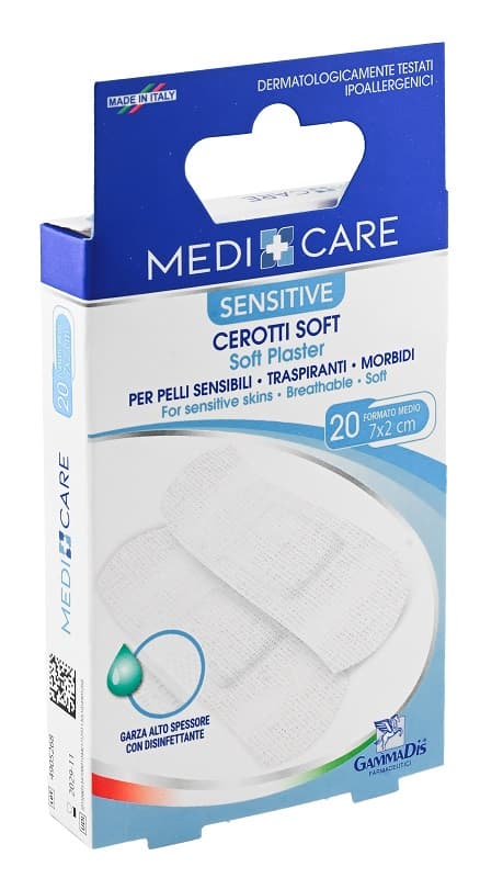 Gammadis Farmaceutici Medicare - Cerotti Soft Sensitive 2 x 7 cm, 20 cerotti
