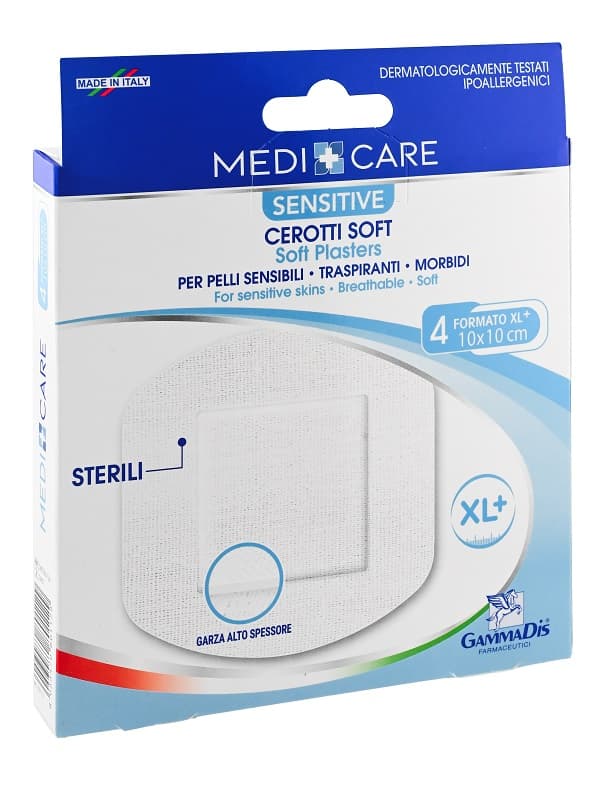 Gammadis Farmaceutici Medicare - Cerotti Soft Sensitive 10 x 10cm, 4 cerotti