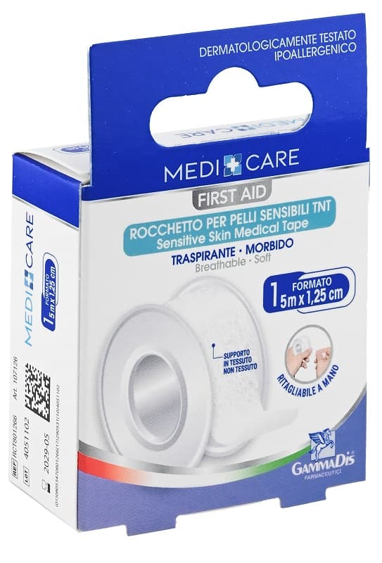 Gammadis Farmaceutici Medicare - Cerotto in Rocchetto per Pelli Sensibili 5m x 1,25cm, 1 pezzo