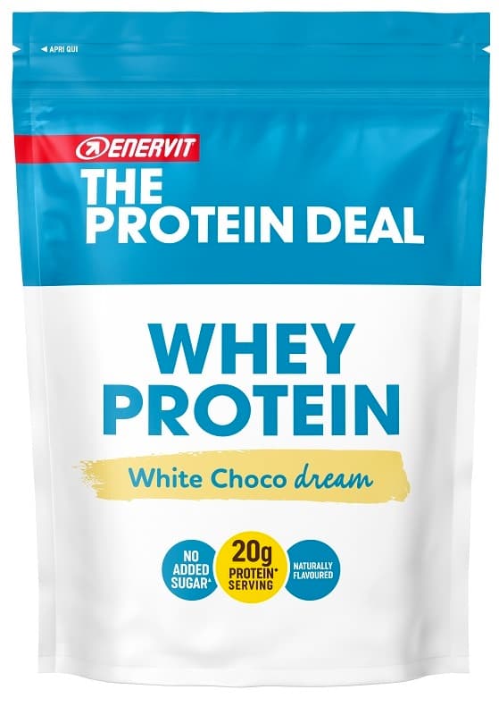 Enervit The Protein Deal Whey Cioccolato Bianco 300g Integratore Proteico per Massa Muscolare