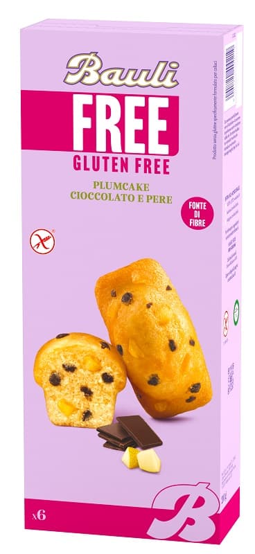 Bauli Free Plumcake Cioccolato E Pere 6 Pezzi Da 35 G