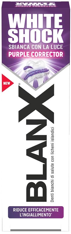 BlanX White Shock Dentifricio Sbiancante con Correttore Viola 75 ml