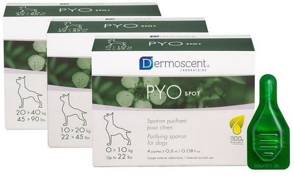 Dermoscent PYOspot Trattamento Anti Dermatite Per Cane da 20 a 40 kg 4 Pipette