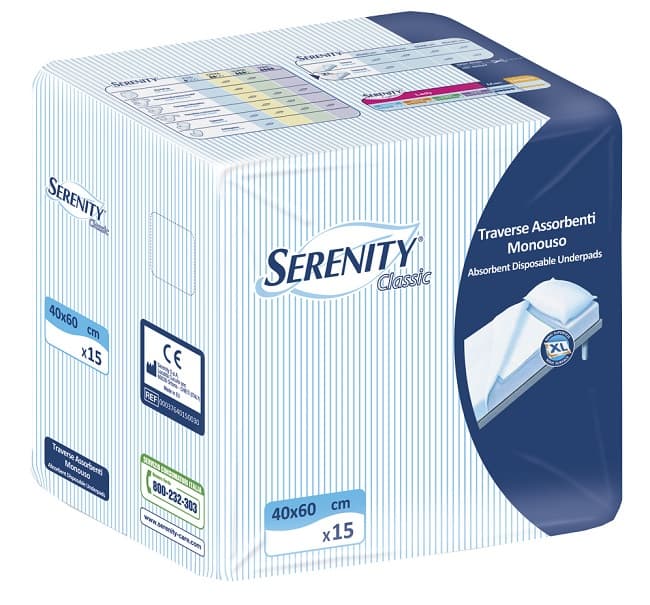 Traversa salvamaterasso serenityclassic xl misura 60x90cm 30 pezzi