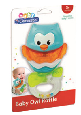 giocattolo sonaglino gufetto 3m+