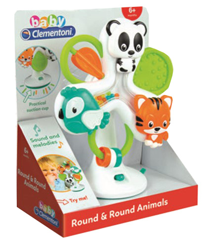 ROUND &amp  ROUND ANIMALS - HIGH CHAIR TOY (
