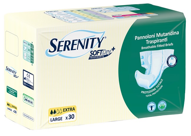 Serenity Soft Dry+ Pannolone Sagomato Extra Con Aloe Taglia L 30 Pezzi