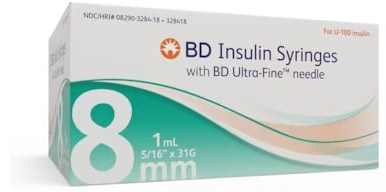 Ago per penna da insulina thinwall bd gauge 31 lunghezza 8 m100 pezzi