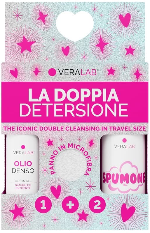 Veralab Kit La Doppia Detersione Travel 1 Olio Denso 30 Ml + 1 Spumone 50 Ml