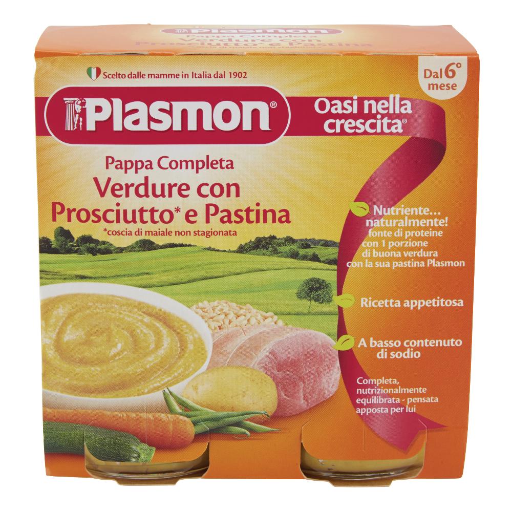 Plasmon omogeneizzato pappe prosciutto verdura pastina 190 g x 2 pezzi