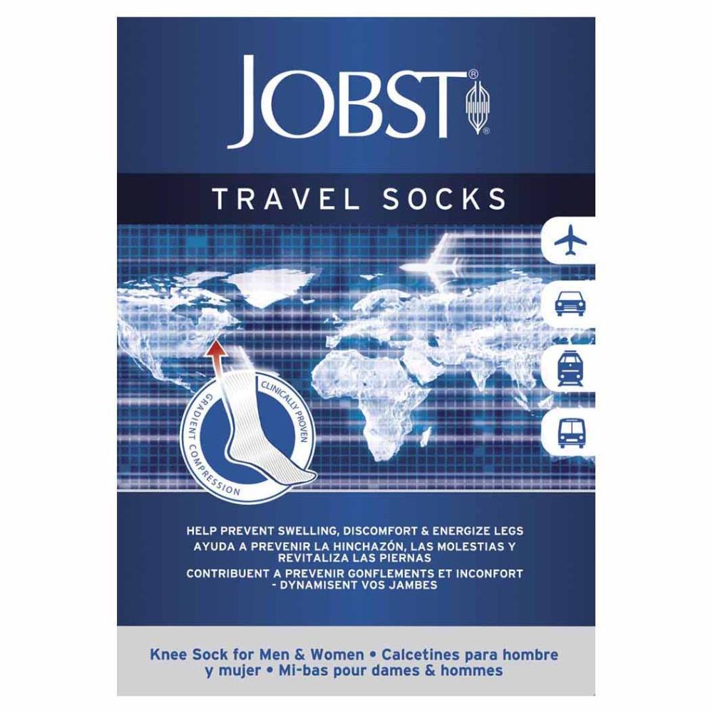 Calza compressiva jobst travel socks 15-20mmhg gambaletto nero s articolo 788450000701