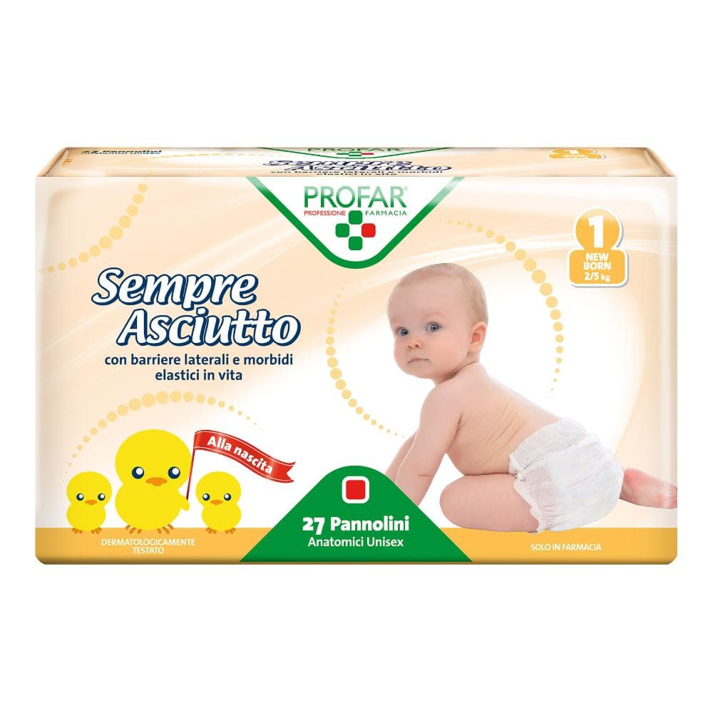 Sempre Asciutto New Born Taglia 1 2/5 Kg 27 Pezzi Profar