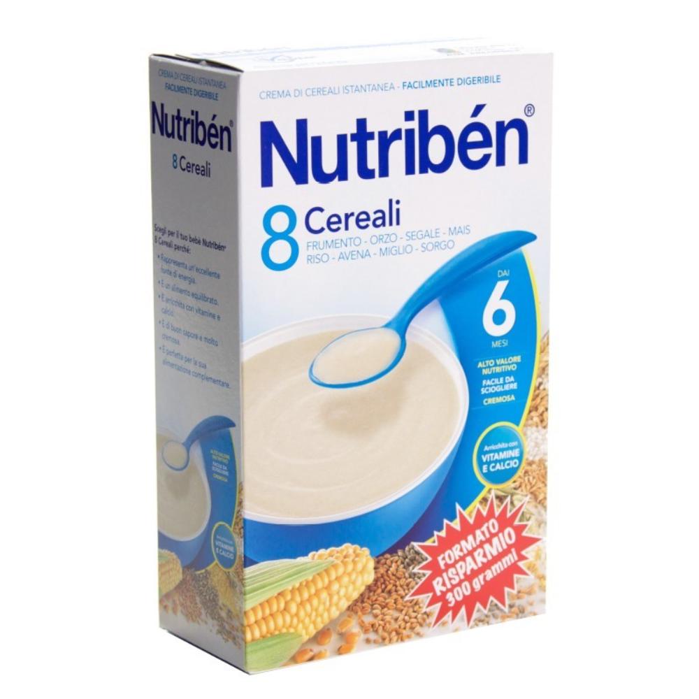 Nutribén 8 Cereali Crema Di Cereali A Partire da 6 Mesi, 300g