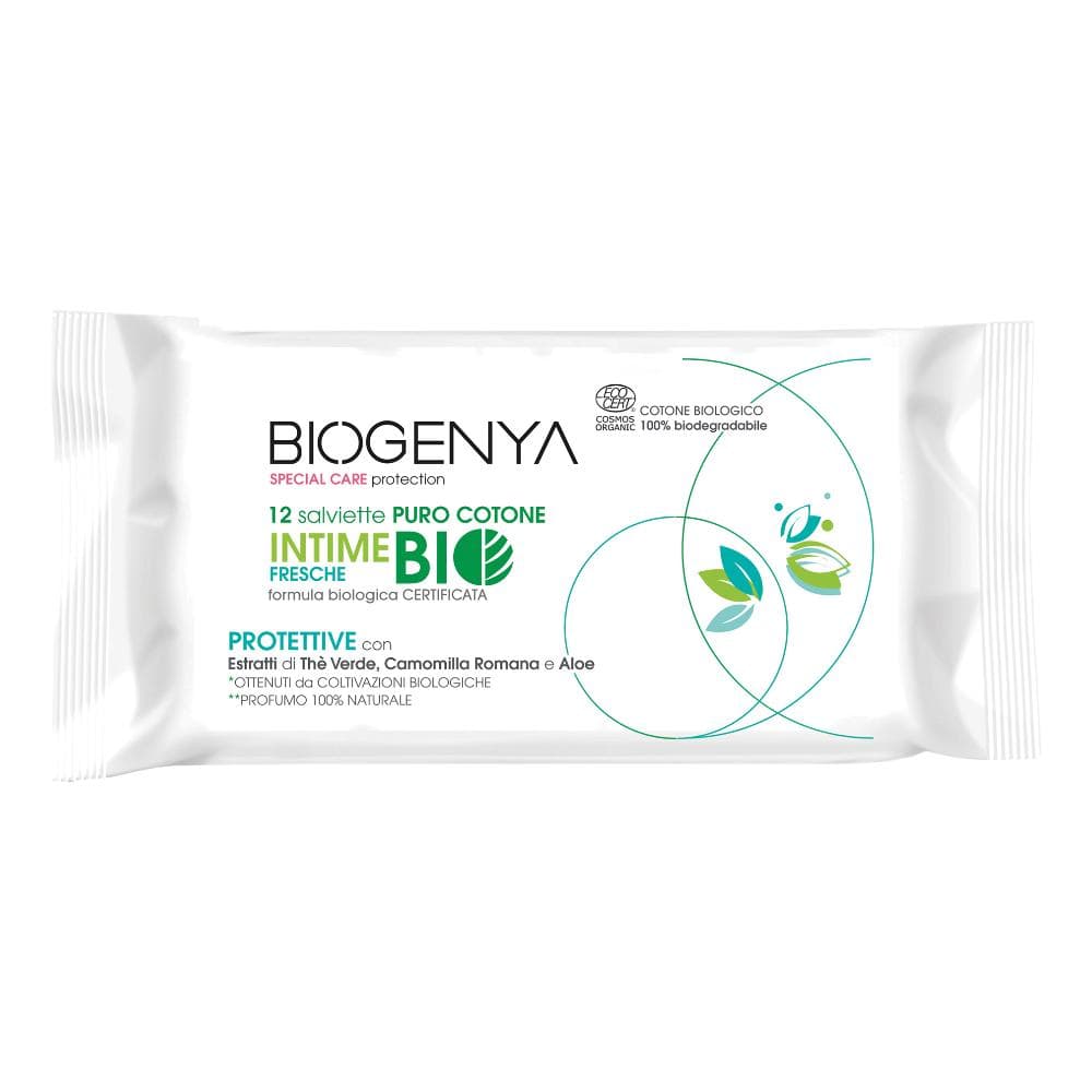 Biogenya Special Care Protection - Salviette Intime Puro Cotone Bio, 12Salviette