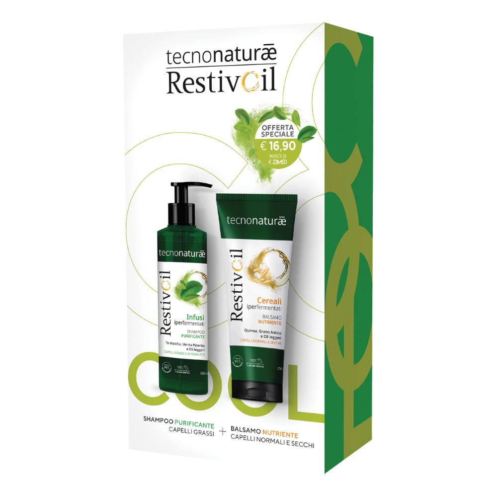 Restivoil tecnonature bipacco purificante shampoo 250 ml + balsamo 200 ml