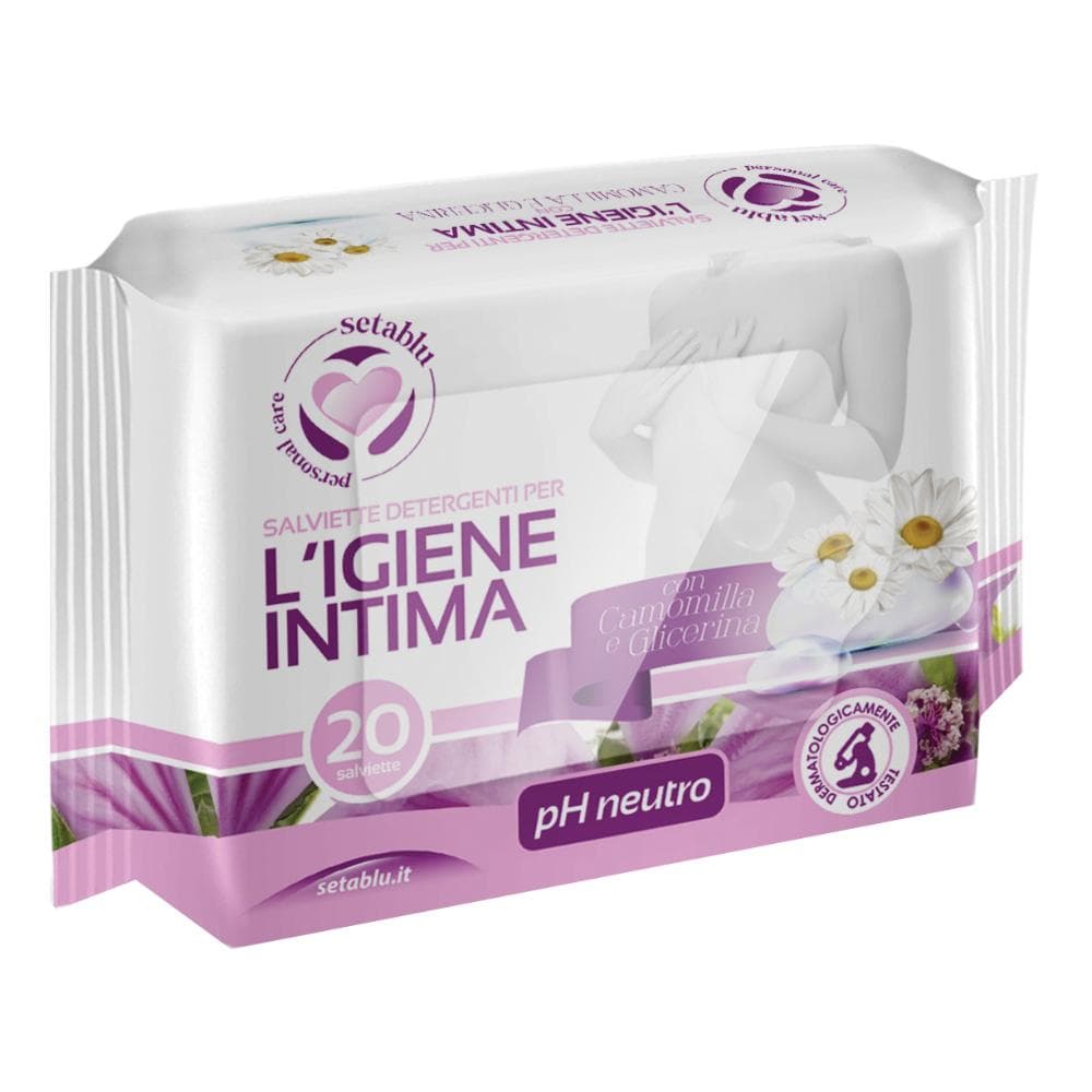 Setablu salviette intime 20 pezzi con camomilla
