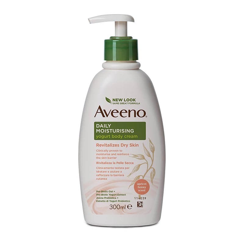 Aveeno Crema Corpo Idratante Allo Yogurt Al Profumo di Miele e Albicocca PROMO 300 ml