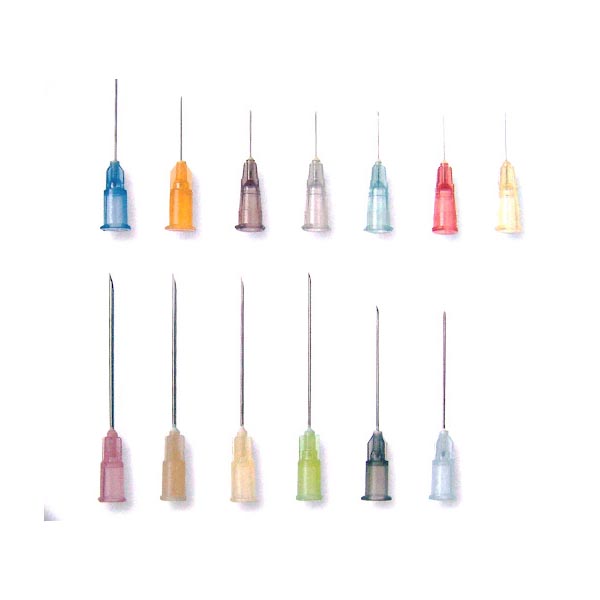 Ago ipodermico monouso hn cannula in acciaio a parete sottile diametro gauge 23 lunghezza 32mm codice colore blu