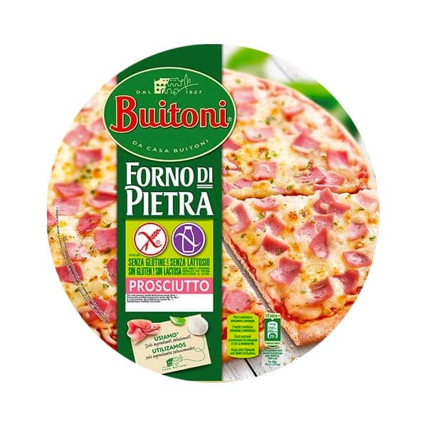Nestlè Alimentazione Speciale Buitoni Senza Glutine Forno di Pietra Pizza al Prosciutto 365 g