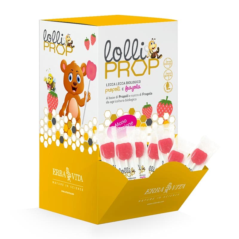 Erba Vita Lolliprop Propoli e Fragola Lecca Lecca 4,5 g