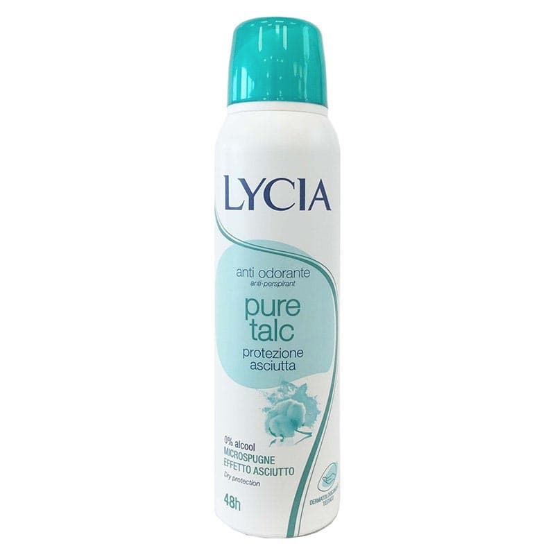 Lycia Spray Gas Antiodorante Pure Talc Protezione Asciutta 150 ml