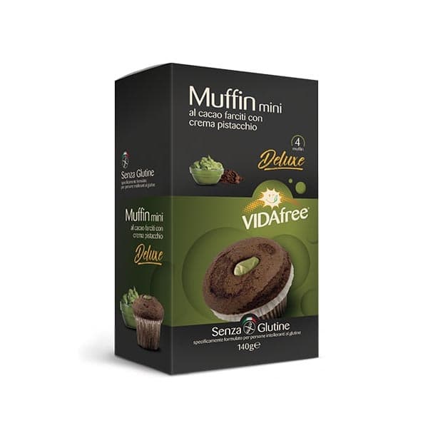 Muffin Mini Crema Cacao Al Pistacchio Vidafree 140g