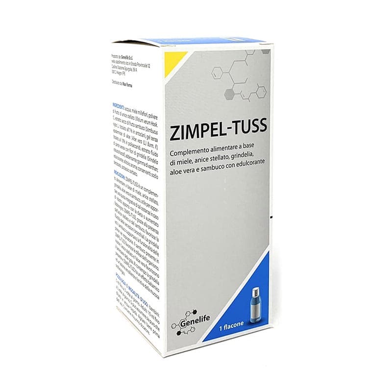 Genelife Integratori e Supplementi Zimpel-tuss Integratore Alimentare Tosse Sciroppo 200 ml