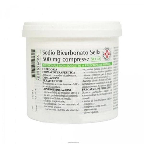 Sodio Bicarbonato Sella  500 mg 1000 Compresse