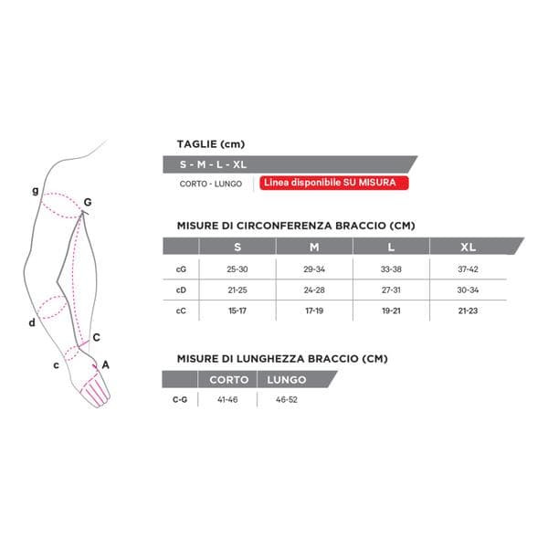 Bracciale gloriamed corto, senza palmare, modello 201, misura extra large