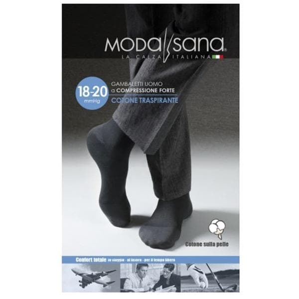 Modasana gambaletto 18/20 mmhg cotone antracite taglia xxl 1 paio