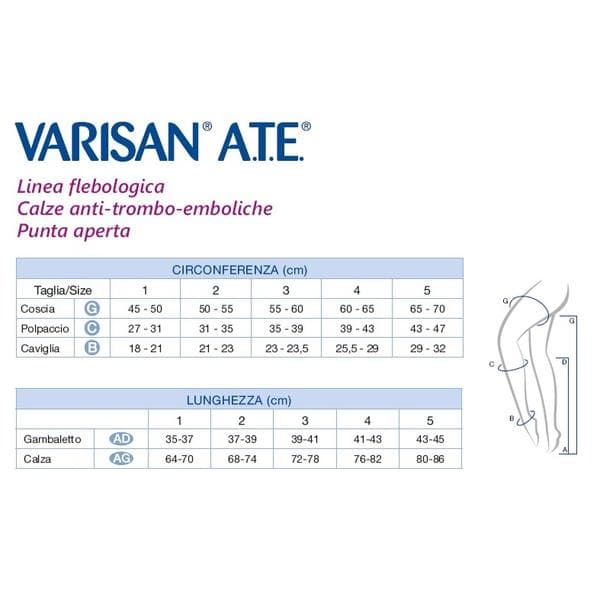 Varisan ethere 15-20 mmhg gambaletto ad pa normale poudre 2
