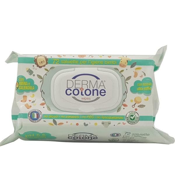 Dermacotone Baby Salviettine Con Infuso Di Crema 72 Pezzi