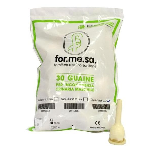 Catetere esterno per uomo securdrain via' penilat diametro 35 mm+striscia bi-adesiva guaina colore bianco/giallo 30 pezzi