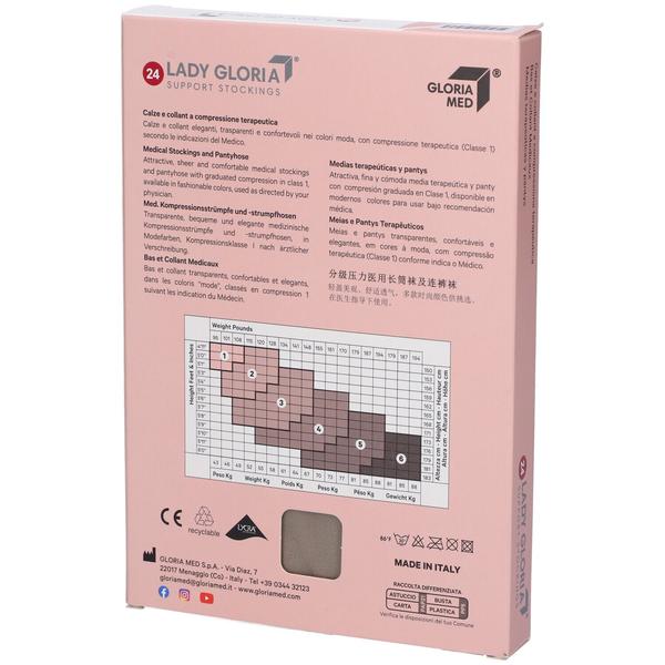 Ladygloria 24 collant punta aperta 240 daino 3